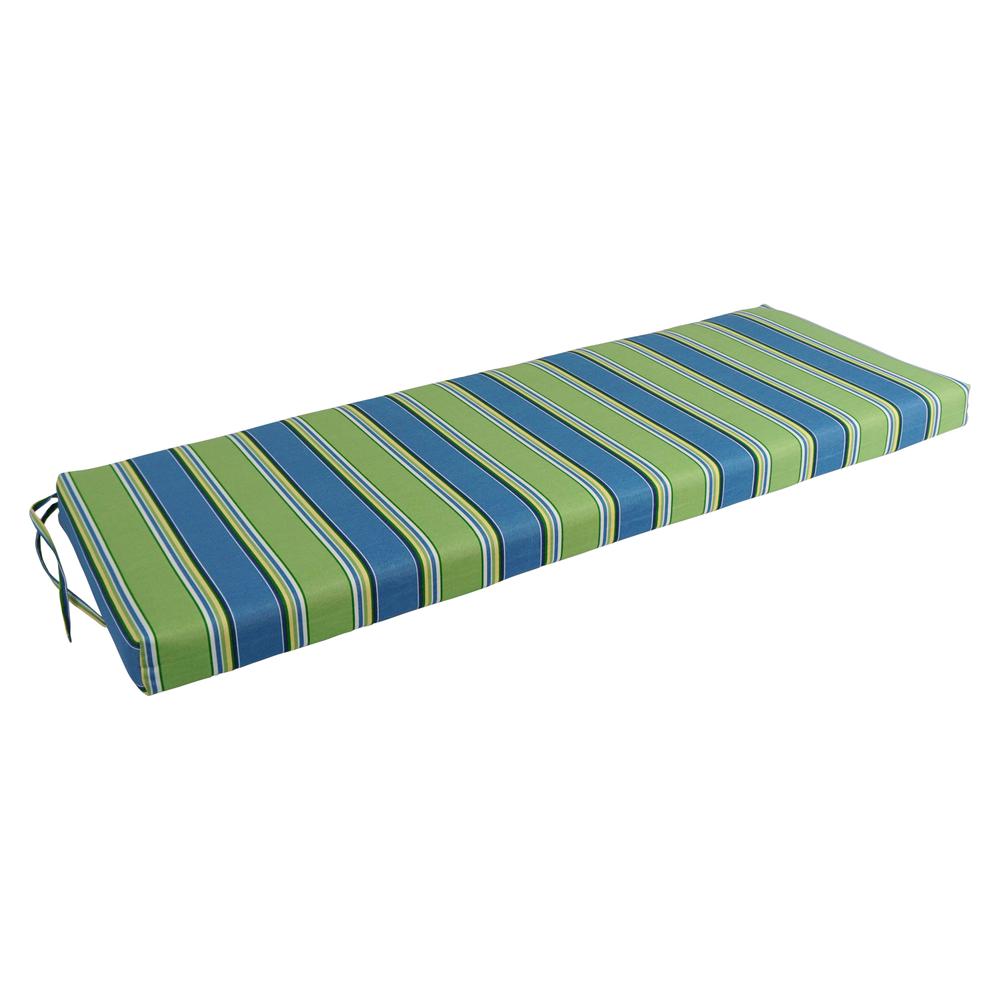 54-inch by 19-inch Patterned Outdoor Spun Polyester Bench Cushion 954X19-REO-29. Picture 1