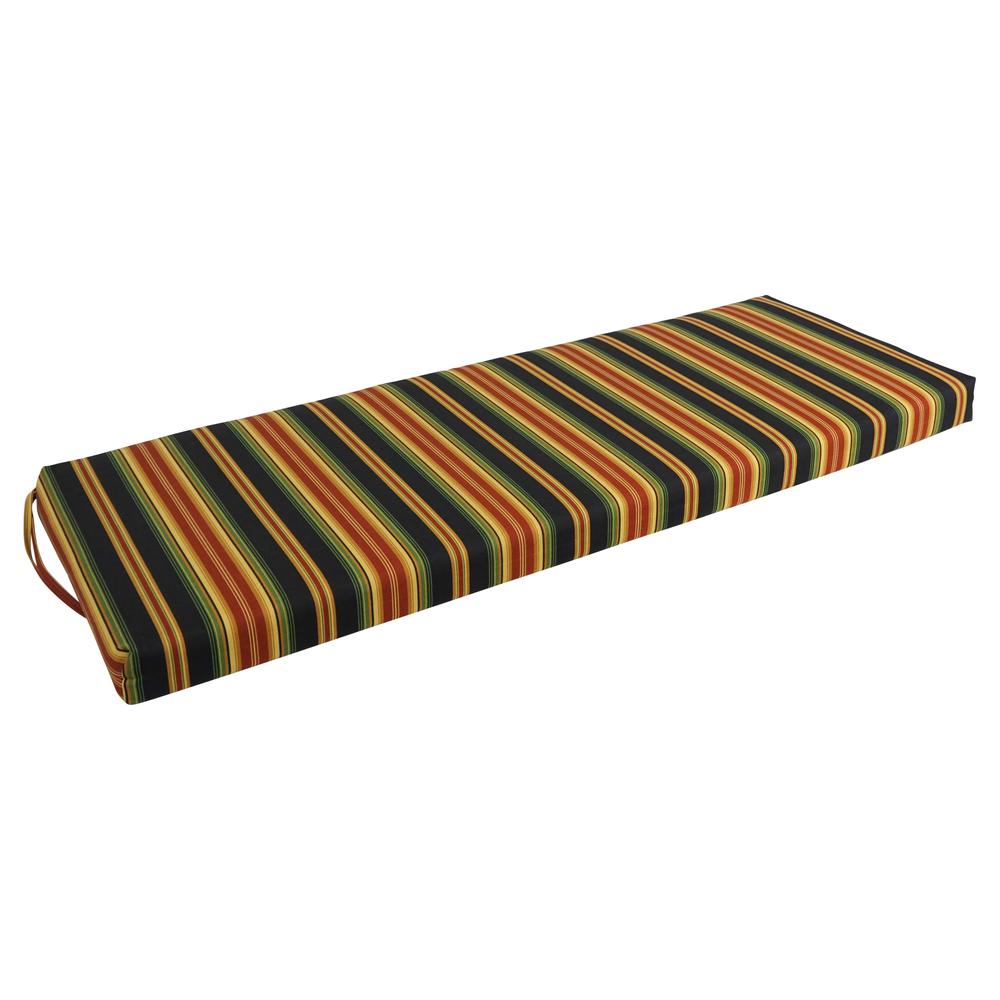 54-inch by 19-inch Patterned Outdoor Spun Polyester Bench Cushion 954X19-REO-31. Picture 1