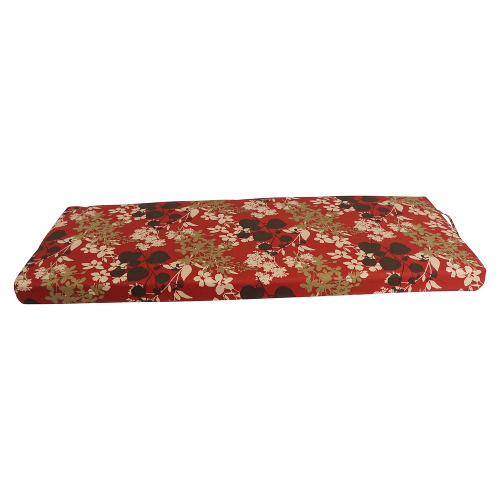 54-inch by 19-inch Patterned Outdoor Spun Polyester Bench Cushion 954X19-REO-32. Picture 2