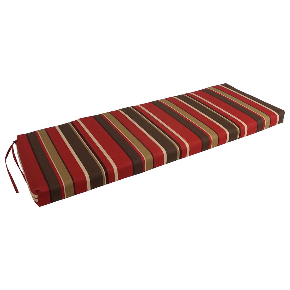 54-inch by 19-inch Patterned Outdoor Spun Polyester Bench Cushion 954X19-REO-33. Picture 1