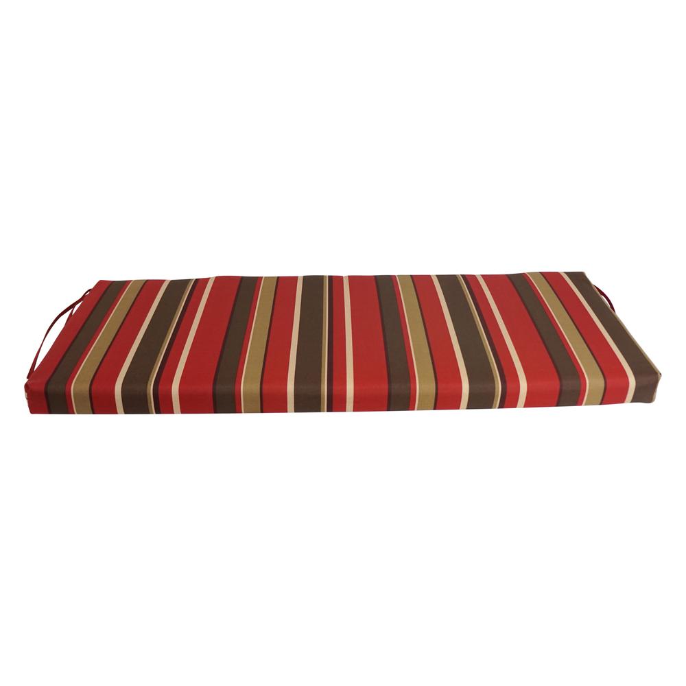 54-inch by 19-inch Patterned Outdoor Spun Polyester Bench Cushion 954X19-REO-33. Picture 2