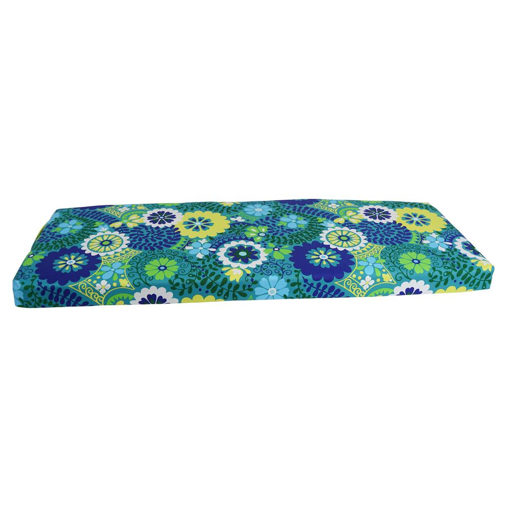 54-inch by 19-inch Patterned Outdoor Spun Polyester Bench Cushion 954X19-REO-34. Picture 2