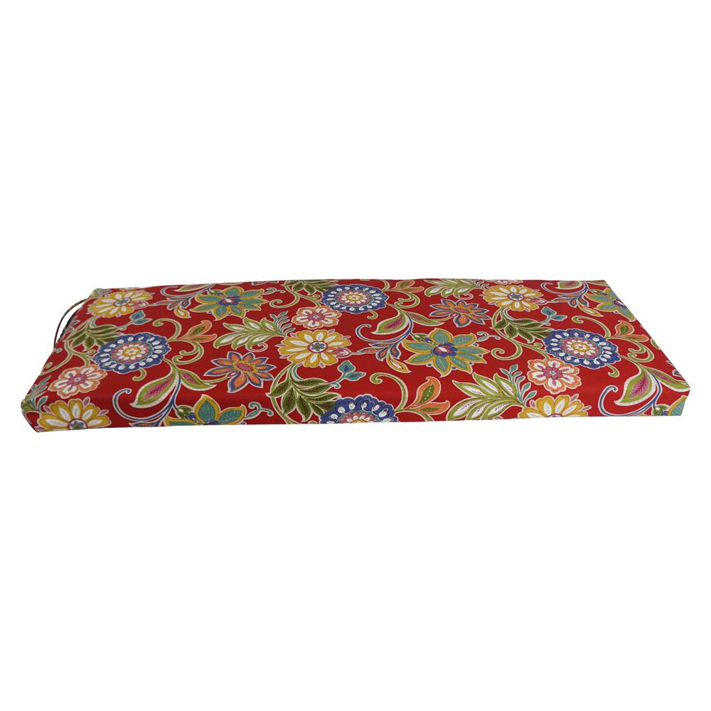 54-inch by 19-inch Patterned Outdoor Spun Polyester Bench Cushion 954X19-REO-40. Picture 2