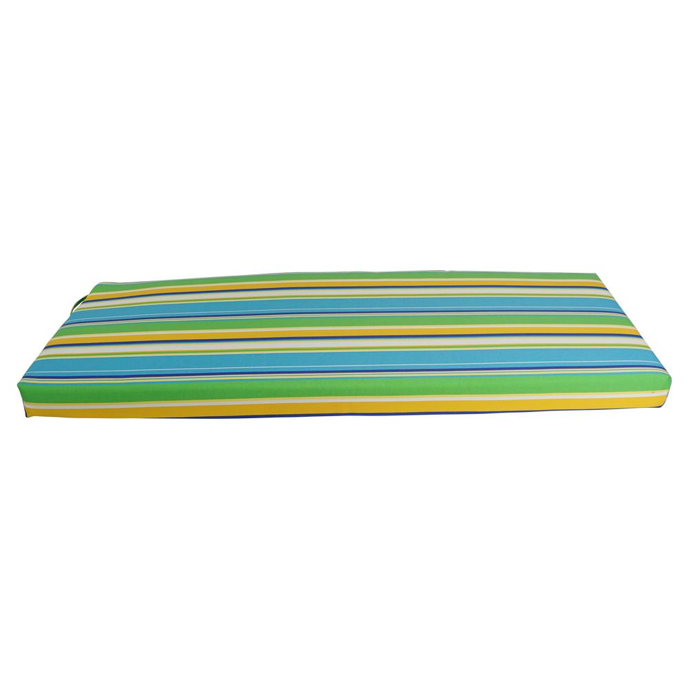 54-inch by 19-inch Patterned Outdoor Spun Polyester Bench Cushion 954X19-REO-56. Picture 2