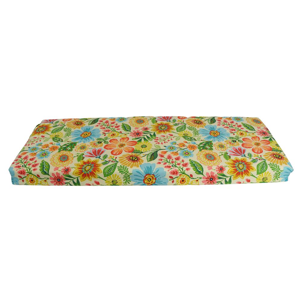 54-inch by 19-inch Patterned Outdoor Spun Polyester Bench Cushion 954X19-REO-60. Picture 2