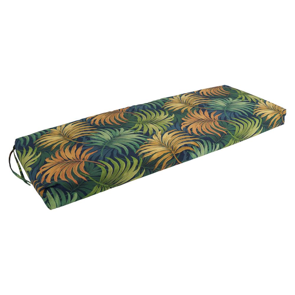 54-inch by 19-inch Patterned Outdoor Spun Polyester Bench Cushion 954X19-REO-61. Picture 1