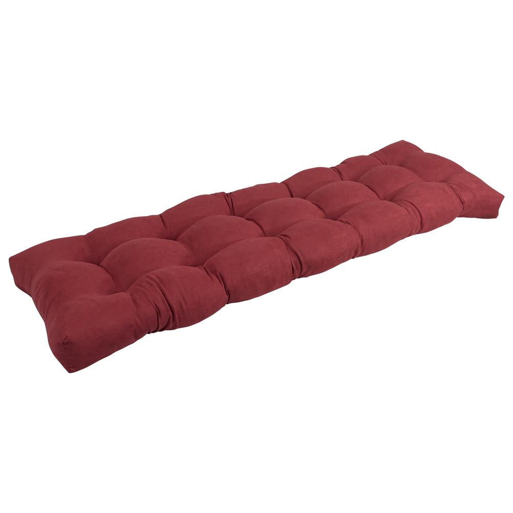 55-inch by 19-inch Tufted Solid Microsuede Bench Cushion. Picture 1