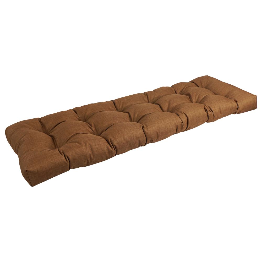 55-inch by 19-inch Tufted Solid Outdoor Spun Polyester Loveseat Cushion. Picture 1