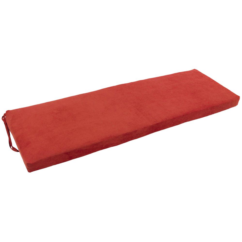 57-inch by 19-inch Solid Microsuede Bench Cushion  957X19-MS-CR. Picture 1