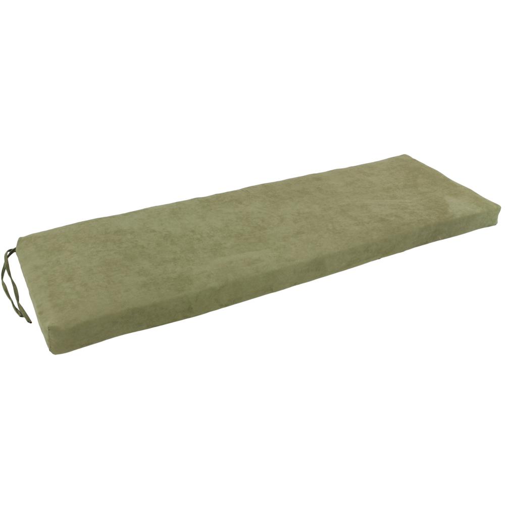 57-inch by 19-inch Solid Microsuede Bench Cushion  957X19-MS-SG. Picture 1