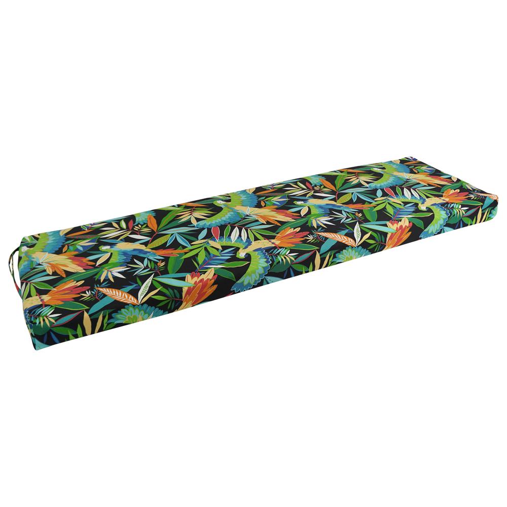 57-inch by 19-inch Patterned Outdoor Spun Polyester Bench Cushion  957X19-REO-48. Picture 1