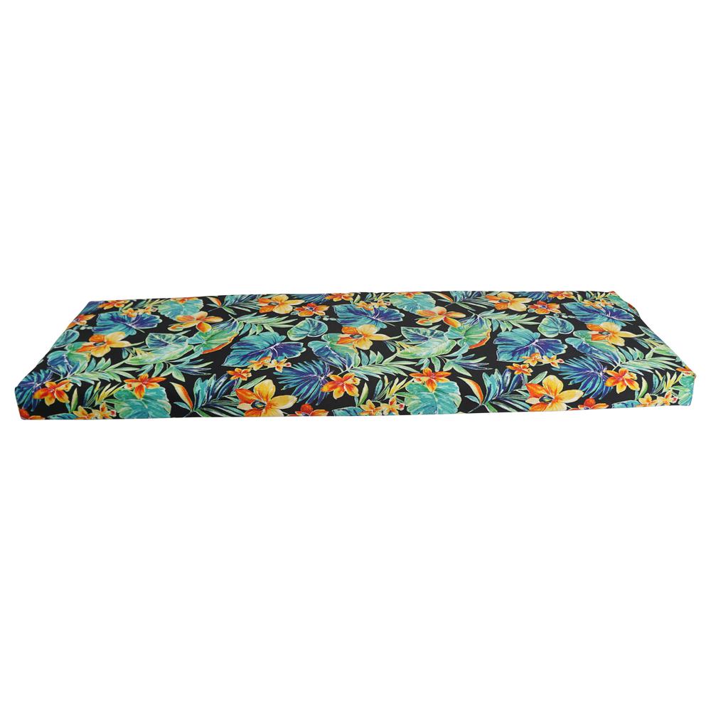 57-inch by 19-inch Patterned Outdoor Spun Polyester Bench Cushion  957X19-REO-62. Picture 2