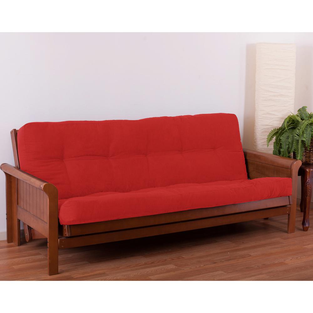 Blazing Needles Renewal 6-inch Twill Full-size Futon Mattress - Red. The main picture.