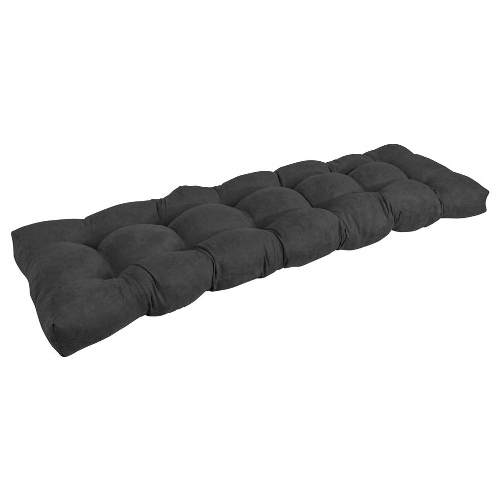 60-inch by 19-inch Tufted Solid Microsuede Bench Cushion. The main picture.