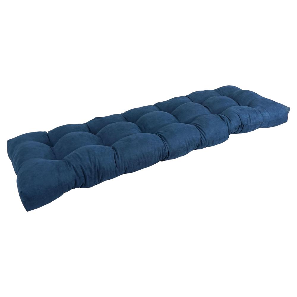 60-inch by 19-inch Tufted Solid Microsuede Bench Cushion. Picture 1