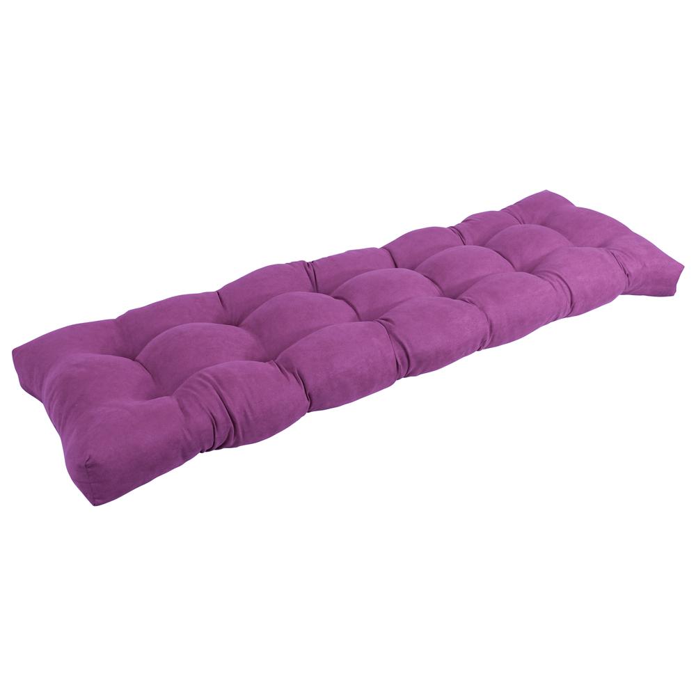 60-inch by 19-inch Tufted Solid Microsuede Bench Cushion. Picture 1
