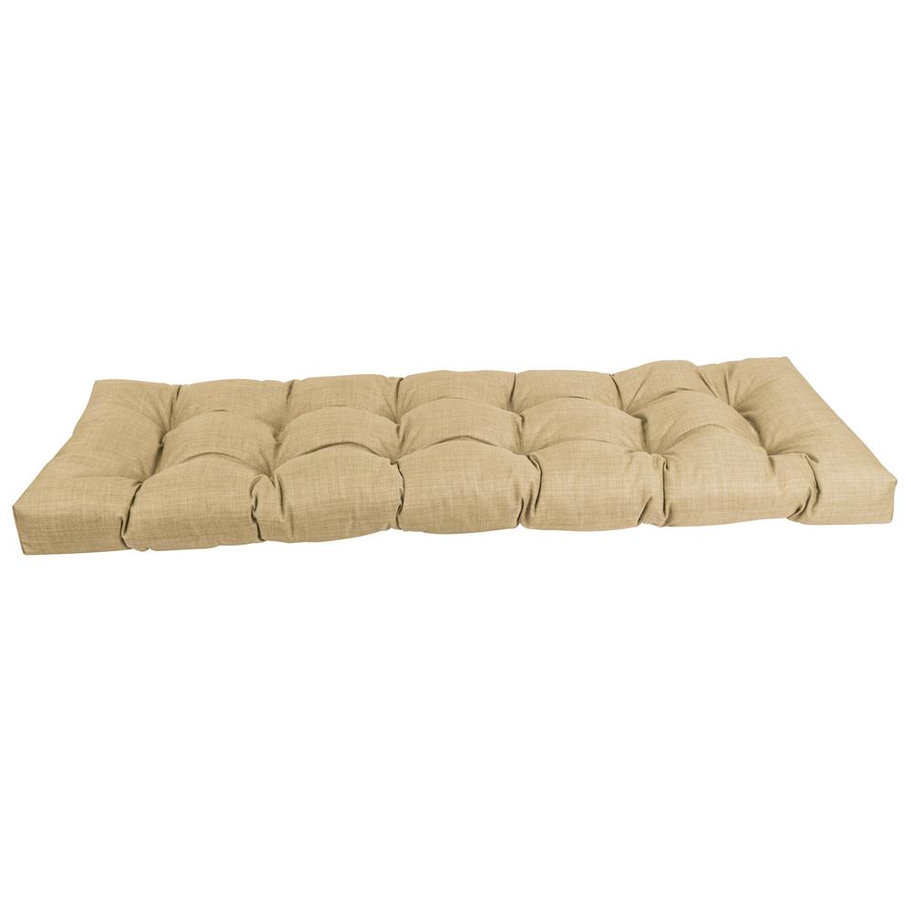 60-inch by 19-inch Tufted Solid Twill Bench Cushion Green-Color