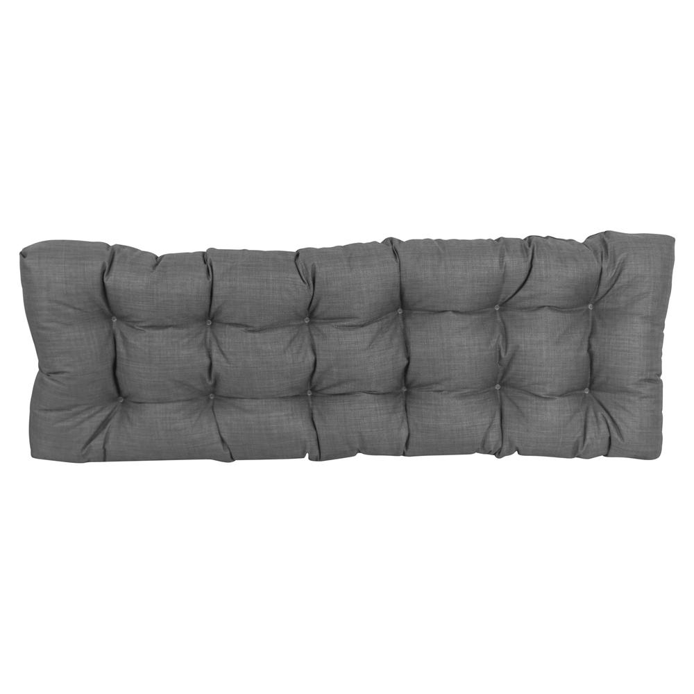 60-inch by 19-inch Tufted Solid Outdoor Spun Polyester Loveseat Cushion. Picture 3