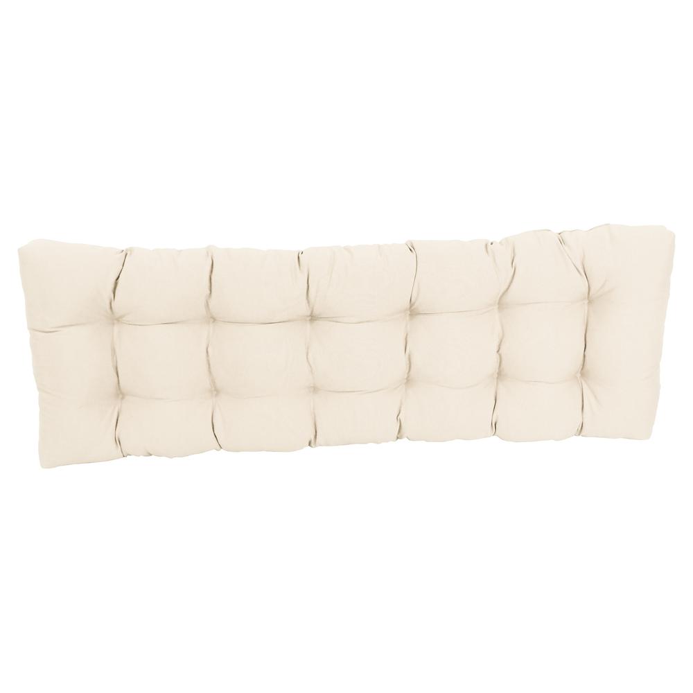 60-inch by 19-inch Tufted Solid Twill Bench Cushion