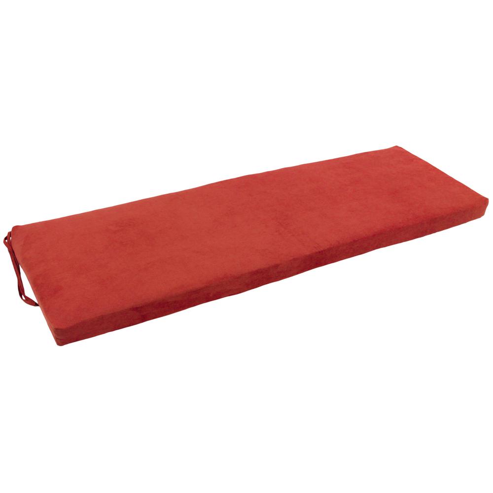 63-inch by 19-inch Solid Microsuede Bench Cushion  963X19-MS-CR. Picture 1