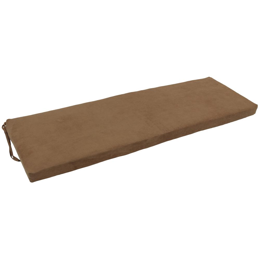 63-inch by 19-inch Solid Microsuede Bench Cushion  963X19-MS-SB. Picture 1