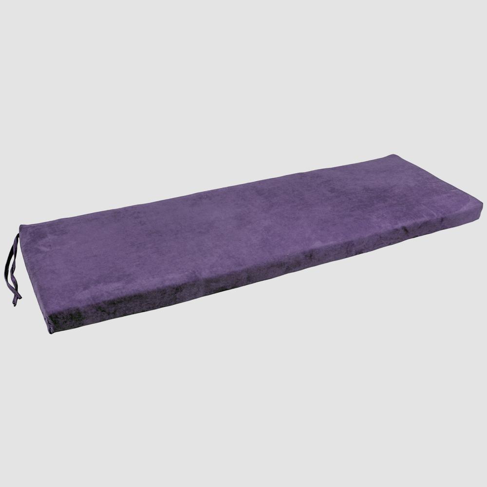 63-inch by 19-inch Solid Microsuede Bench Cushion  963X19-MS-UV. Picture 1