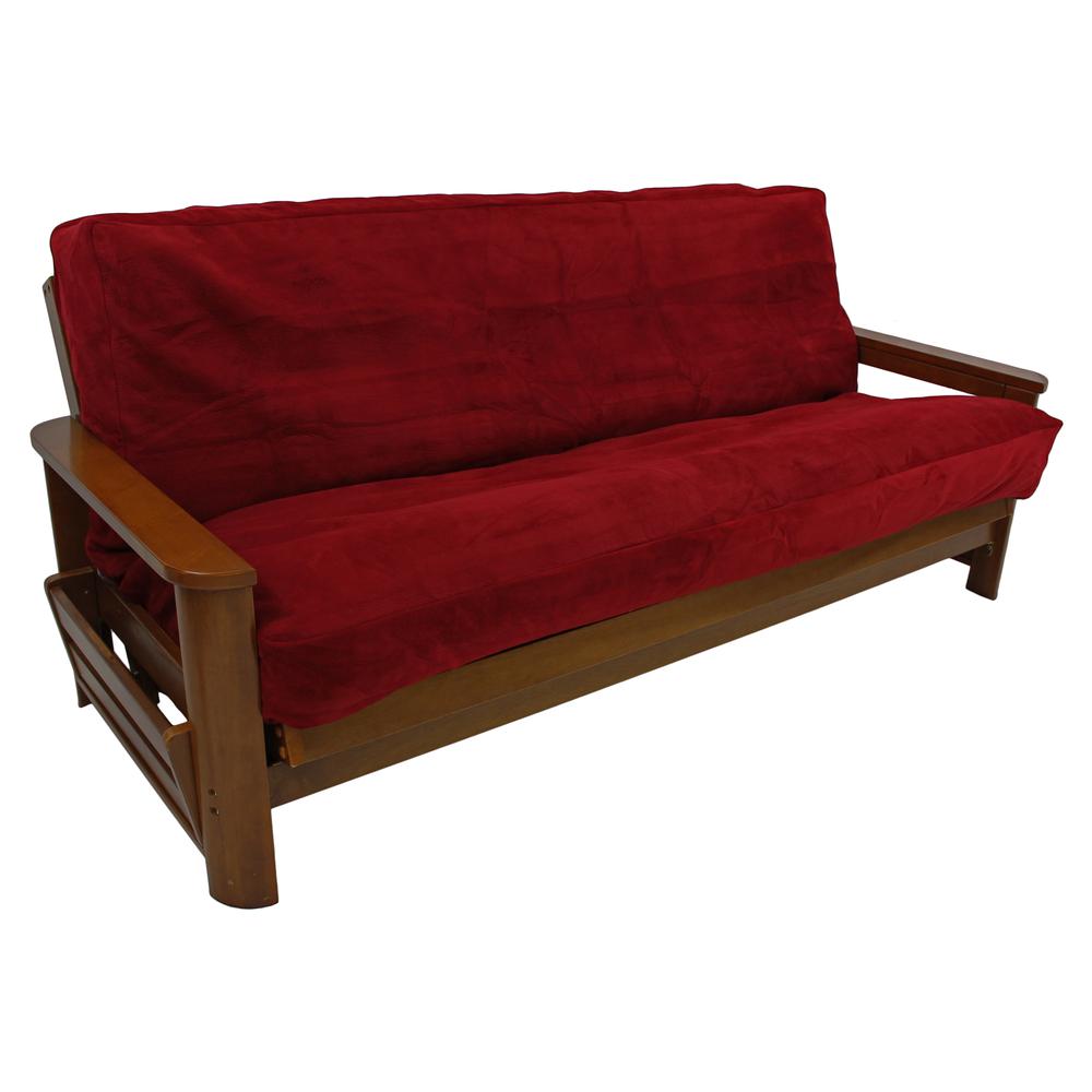 Solid Foam-Backed Microsuede 8 to 9-inch Full Futon Cover. Picture 1