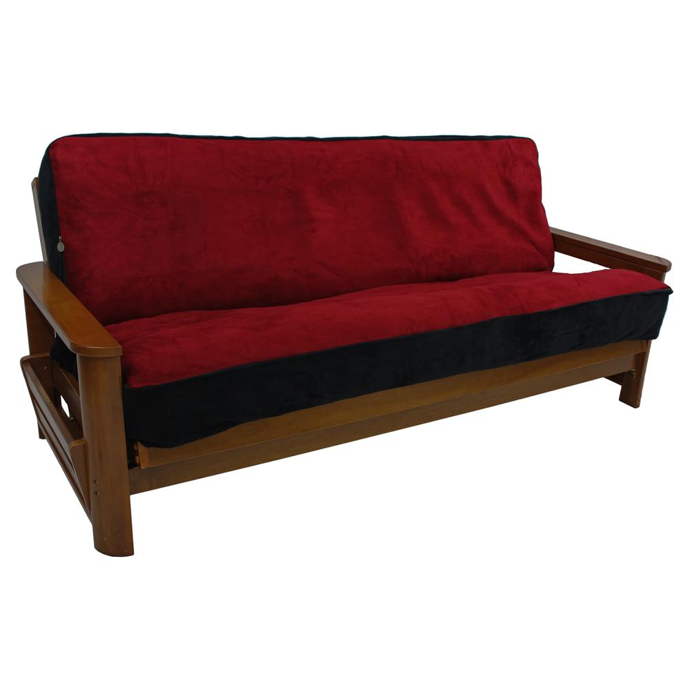 Solid Foam-Backed Microsuede 8 to 9-inch Full Futon Cover. Picture 2