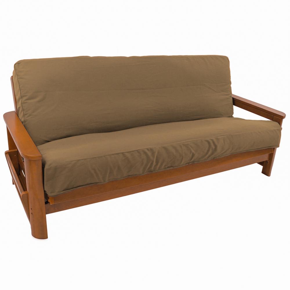 Solid Twill 8 to 9-inch Full Futon Cover. Picture 1