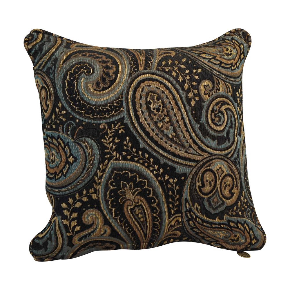 18-inch Double-corded Patterned Jacquard Chenille Square Throw Pillow with Insert  9810-CD-S1-JCH-CO-41. The main picture.