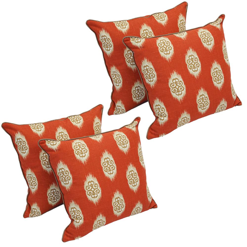 Blazing Needles 18-inch Corded Throw Pillows with Inserts (Set of 4). The main picture.