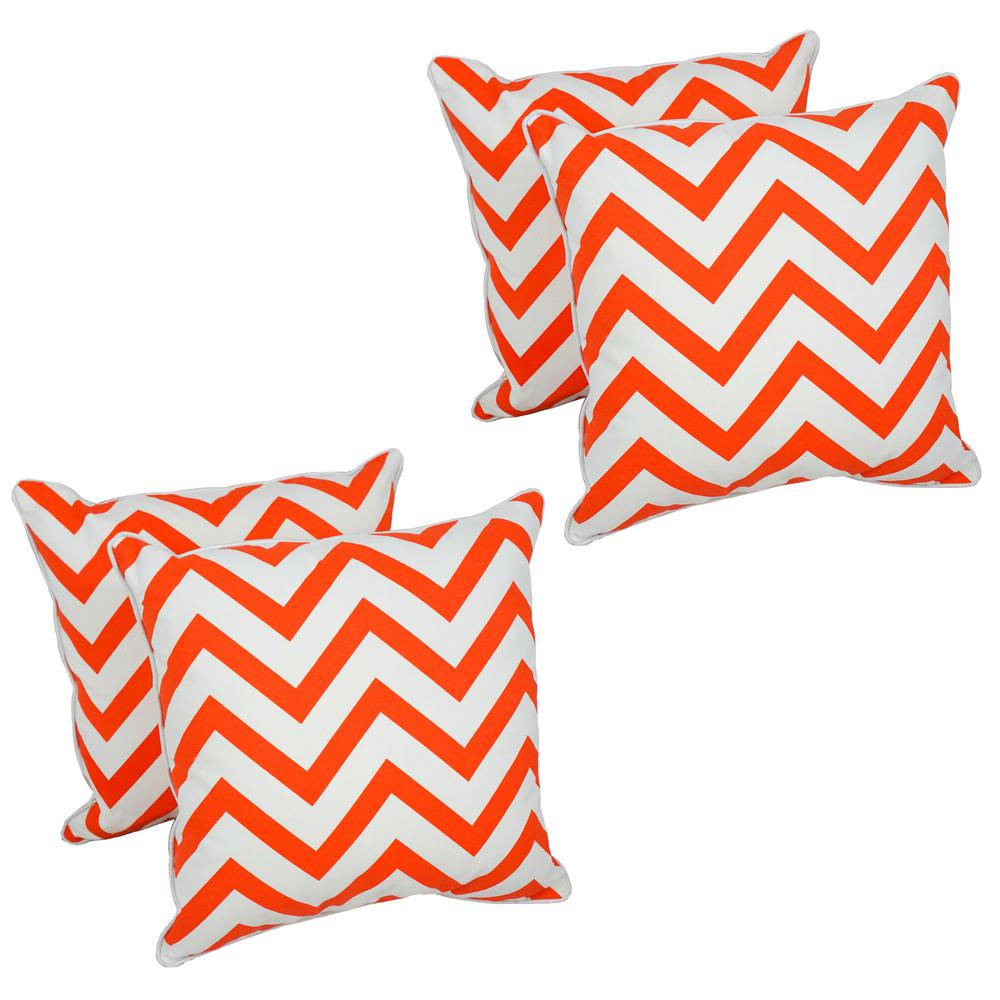 Blazing Needles 18-inch Corded Throw Pillows with Inserts (Set of 4). Picture 1