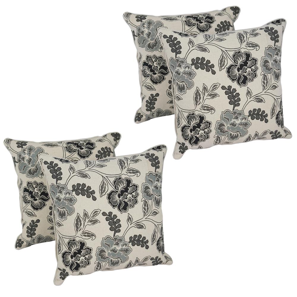 Blazing Needles 18-inch Corded Throw Pillows with Inserts (Set of 4). The main picture.