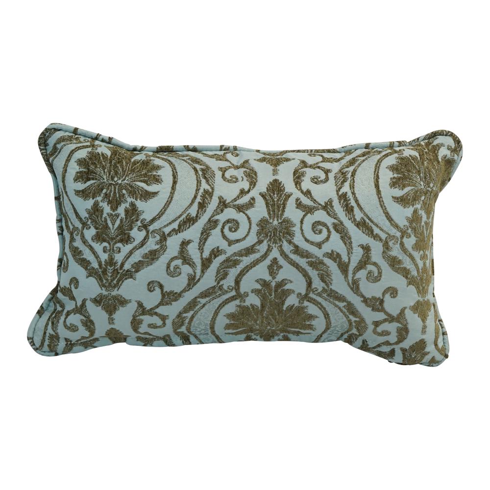 18-inch Double-corded Patterned Jacquard Chenille Rectangular Throw Pillow with Insert  9811-CD-S1-JCH-CO-32. Picture 1