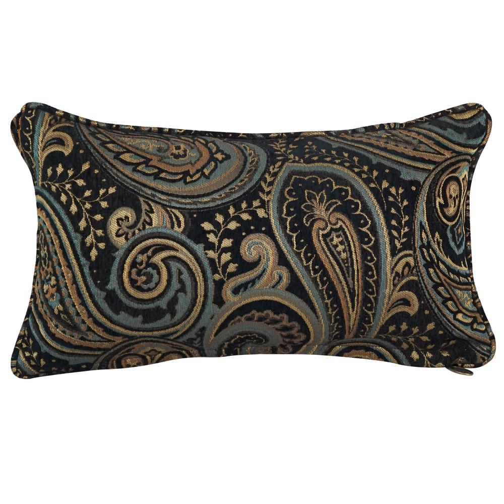18-inch Double-corded Patterned Jacquard Chenille Rectangular Throw Pillow with Insert  9811-CD-S1-JCH-CO-41. Picture 1