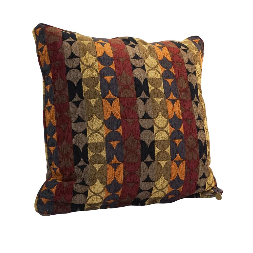 25-inch Double-corded Patterned Tapestry Square Floor Pillow with Insert  9813-CD-S1-JCH-CO-37. Picture 1