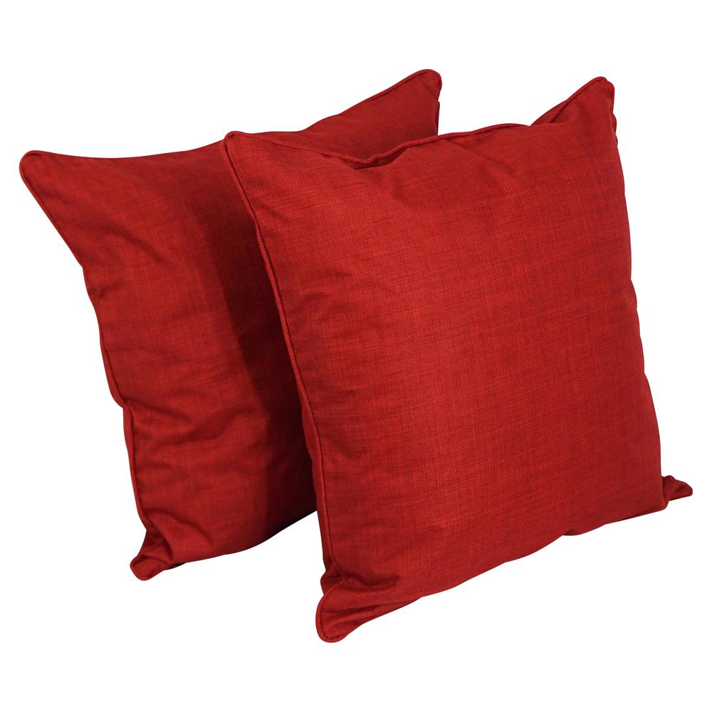25-inch Double-corded Spun Polyester Square Floor Pillows with Inserts (Set of 2) 9813-CD-S2-REO-SOL-04. Picture 1