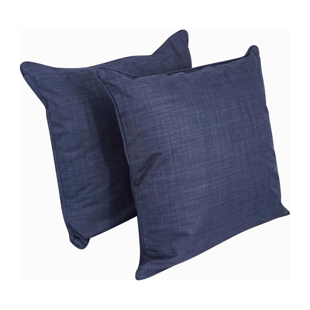 25-inch Double-corded Spun Polyester Square Floor Pillows with Inserts (Set of 2) 9813-CD-S2-REO-SOL-05. Picture 1