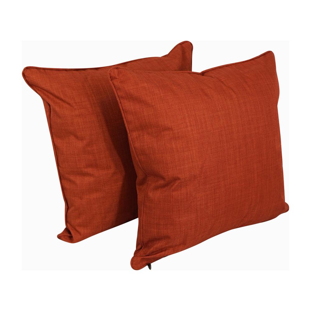 25-inch Double-corded Spun Polyester Square Floor Pillows with Inserts (Set of 2) 9813-CD-S2-REO-SOL-06. Picture 1