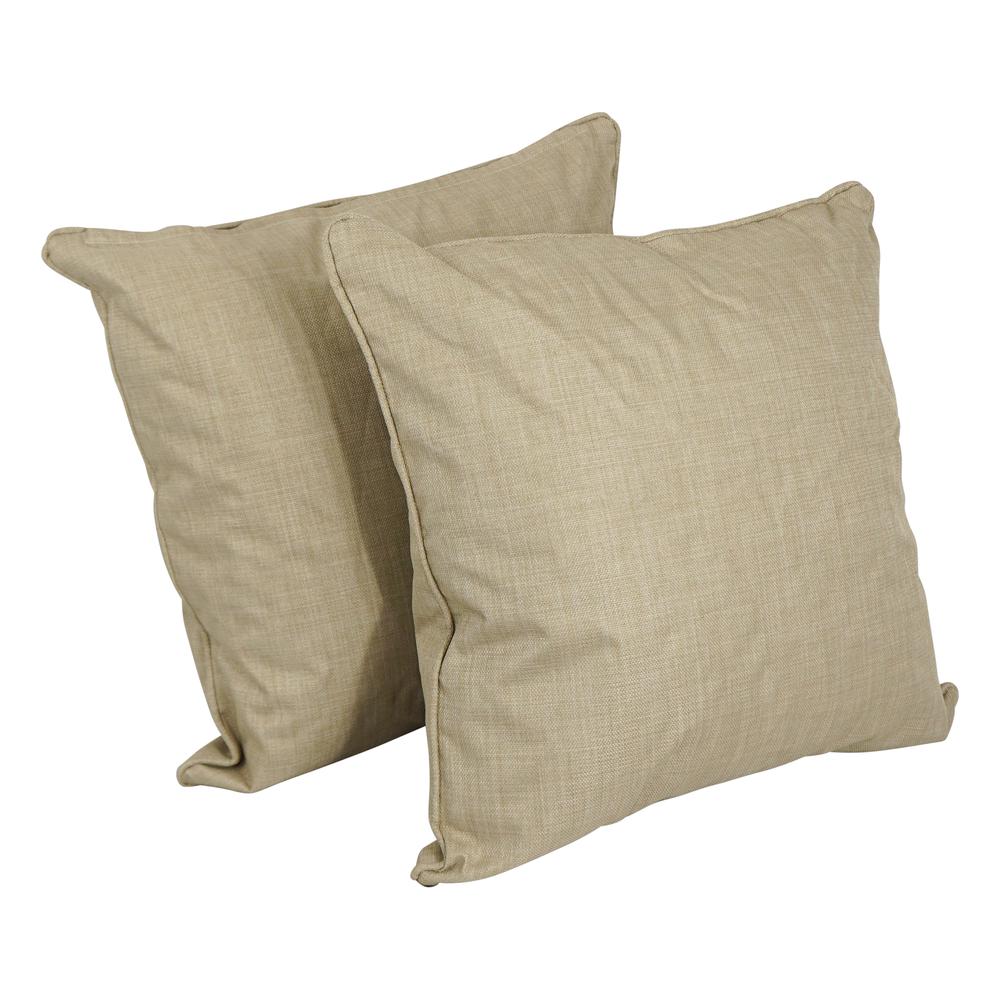 25-inch Double-corded Spun Polyester Square Floor Pillows with Inserts (Set of 2) 9813-CD-S2-REO-SOL-07. Picture 1