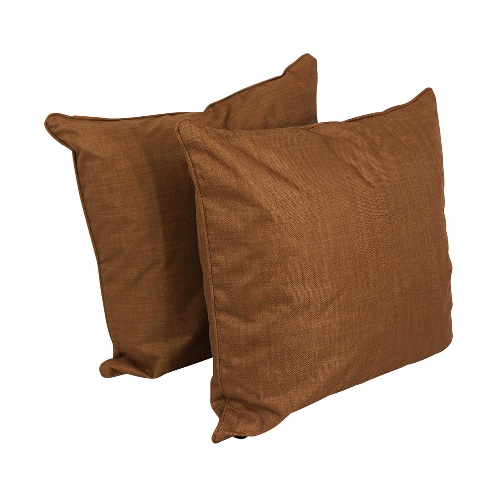 25-inch Double-corded Spun Polyester Square Floor Pillows with Inserts (Set of 2) 9813-CD-S2-REO-SOL-09. Picture 1