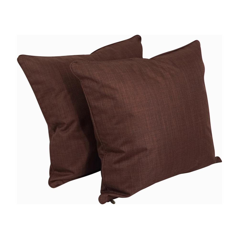 25-inch Double-corded Spun Polyester Square Floor Pillows with Inserts (Set of 2) 9813-CD-S2-REO-SOL-10. Picture 1