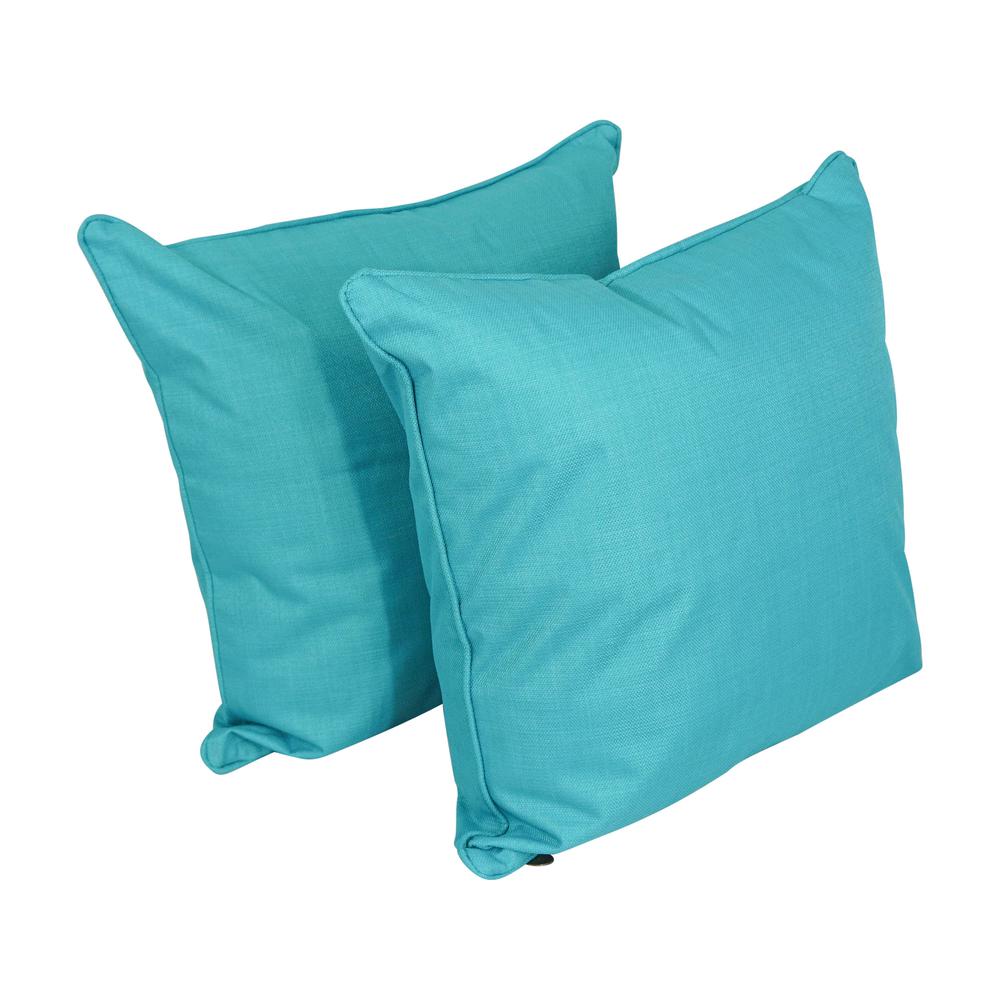 25-inch Double-corded Spun Polyester Square Floor Pillows with Inserts (Set of 2) 9813-CD-S2-REO-SOL-12. Picture 1