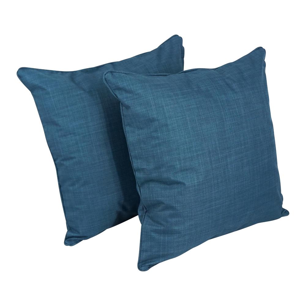 25-inch Double-corded Spun Polyester Square Floor Pillows with Inserts (Set of 2) 9813-CD-S2-REO-SOL-16. Picture 1
