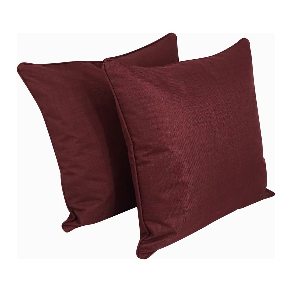 25-inch Double-corded Spun Polyester Square Floor Pillows with Inserts (Set of 2) 9813-CD-S2-REO-SOL-17. Picture 1