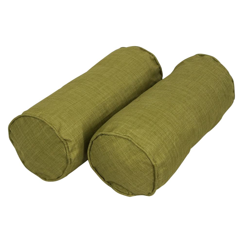 20-inch by 8-inch Double-corded Spun Polyester Bolster Pillows with Inserts (Set of 2) 9814-CD-S2-REO-SOL-02. Picture 1