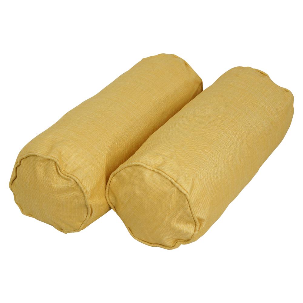 20-inch by 8-inch Double-corded Spun Polyester Bolster Pillows with Inserts (Set of 2) 9814-CD-S2-REO-SOL-03. Picture 1