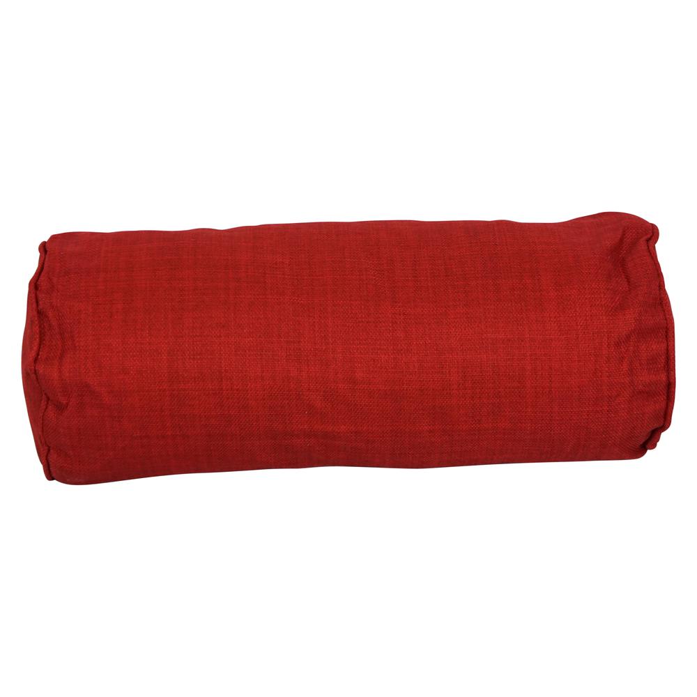 20-inch by 8-inch Double-corded Spun Polyester Bolster Pillows with Inserts (Set of 2) 9814-CD-S2-REO-SOL-04. Picture 2