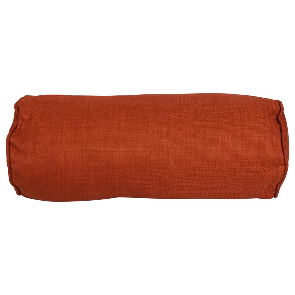 20-inch by 8-inch Double-corded Spun Polyester Bolster Pillows with Inserts (Set of 2) 9814-CD-S2-REO-SOL-06. Picture 2