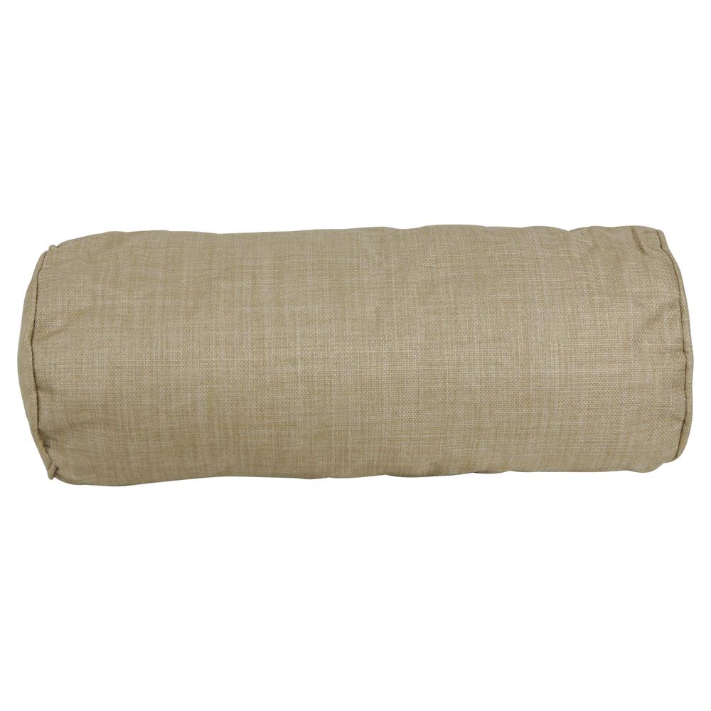 20-inch by 8-inch Double-corded Spun Polyester Bolster Pillows with Inserts (Set of 2) 9814-CD-S2-REO-SOL-07. Picture 2
